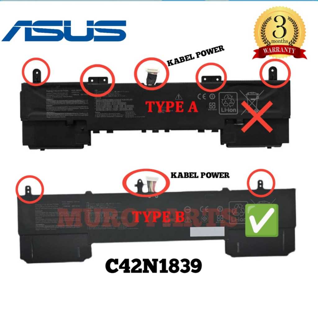 Battery Baterai Laptop Asus ZenBook 15 ASUS ZENBOOK FLIP 15 UX563 UX563F UX563FL UX563FDC UX563FD 4I