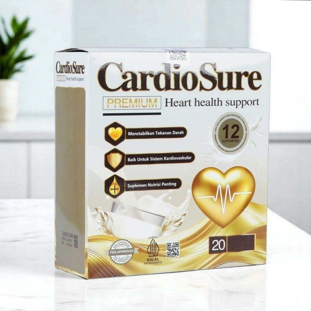 

CARDIOSURE 1 Box 12 Sachet Asli 100% Original Susu Herbal Mengobati Hipertensi & Kesehatan Jantung TERBAIK