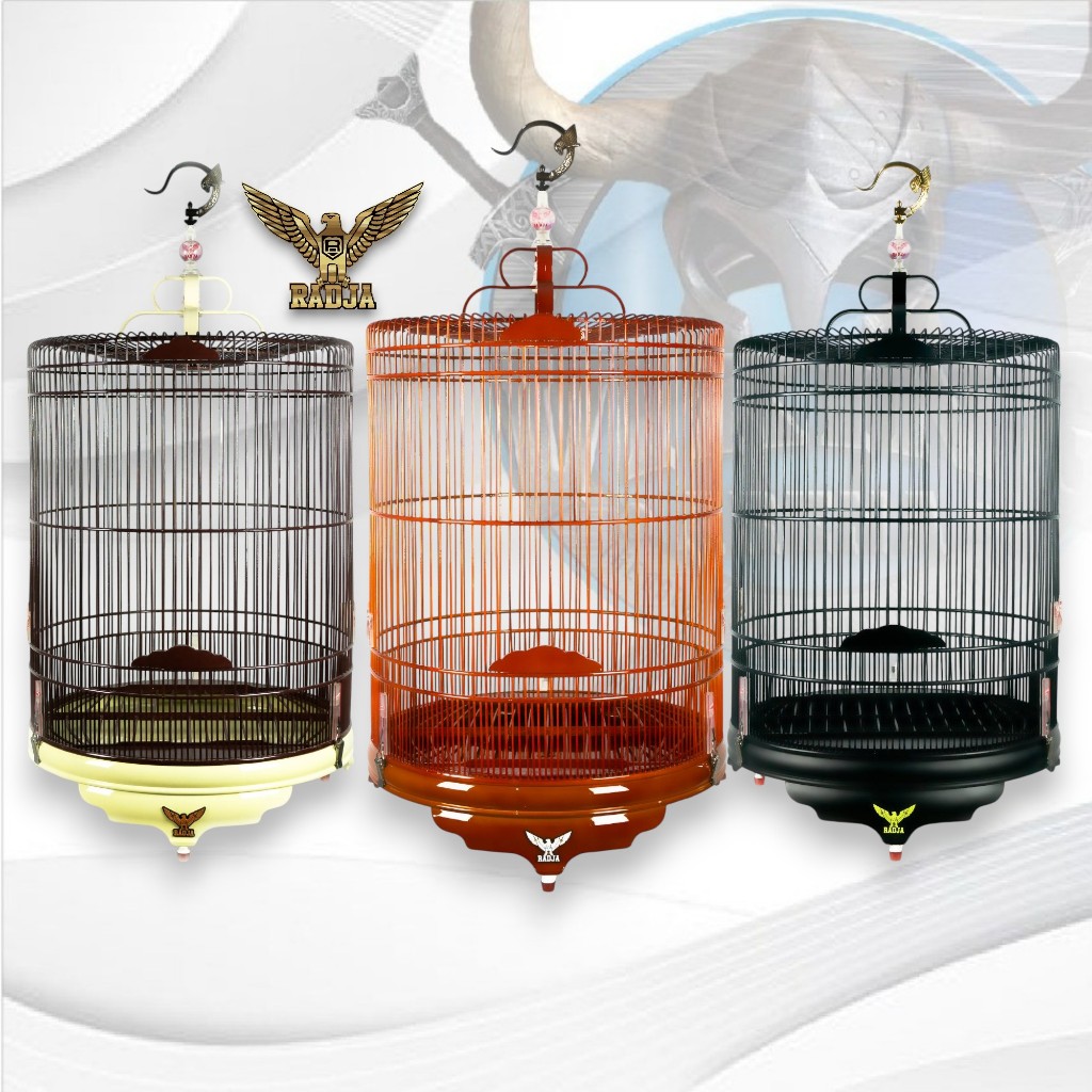 SANGKAR MURAI PVC POLOS  RADJA COMPANY SANGKAR MURAI BATU NO.2 PVC POLOS NATURAL HITAM COKLAT TERBAR