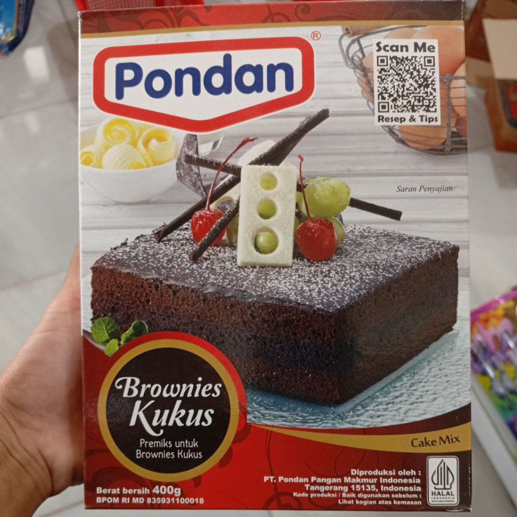 

pondan brownis kukus 400g