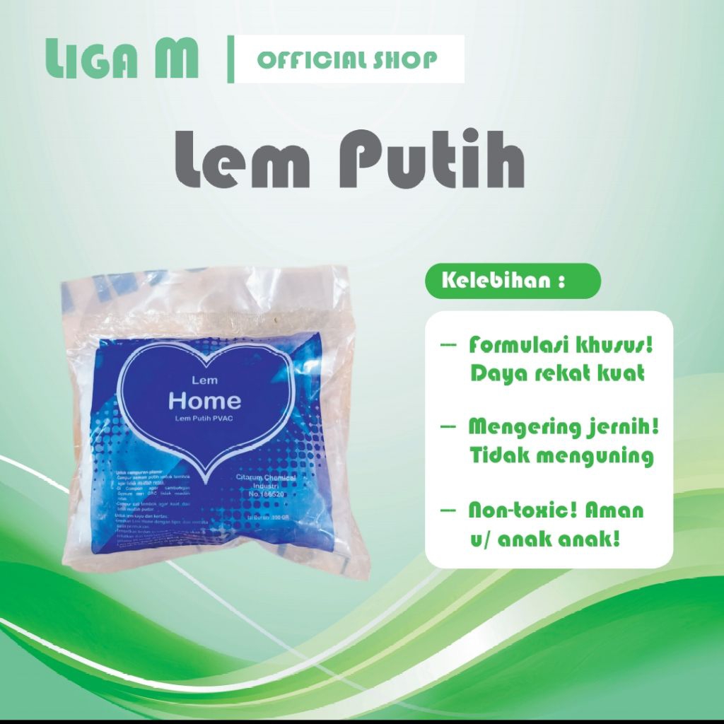 

Lem Home Putih PVAC Home 350gr / Lem Kayu / Lem Putih / PVAC / Serba Guna