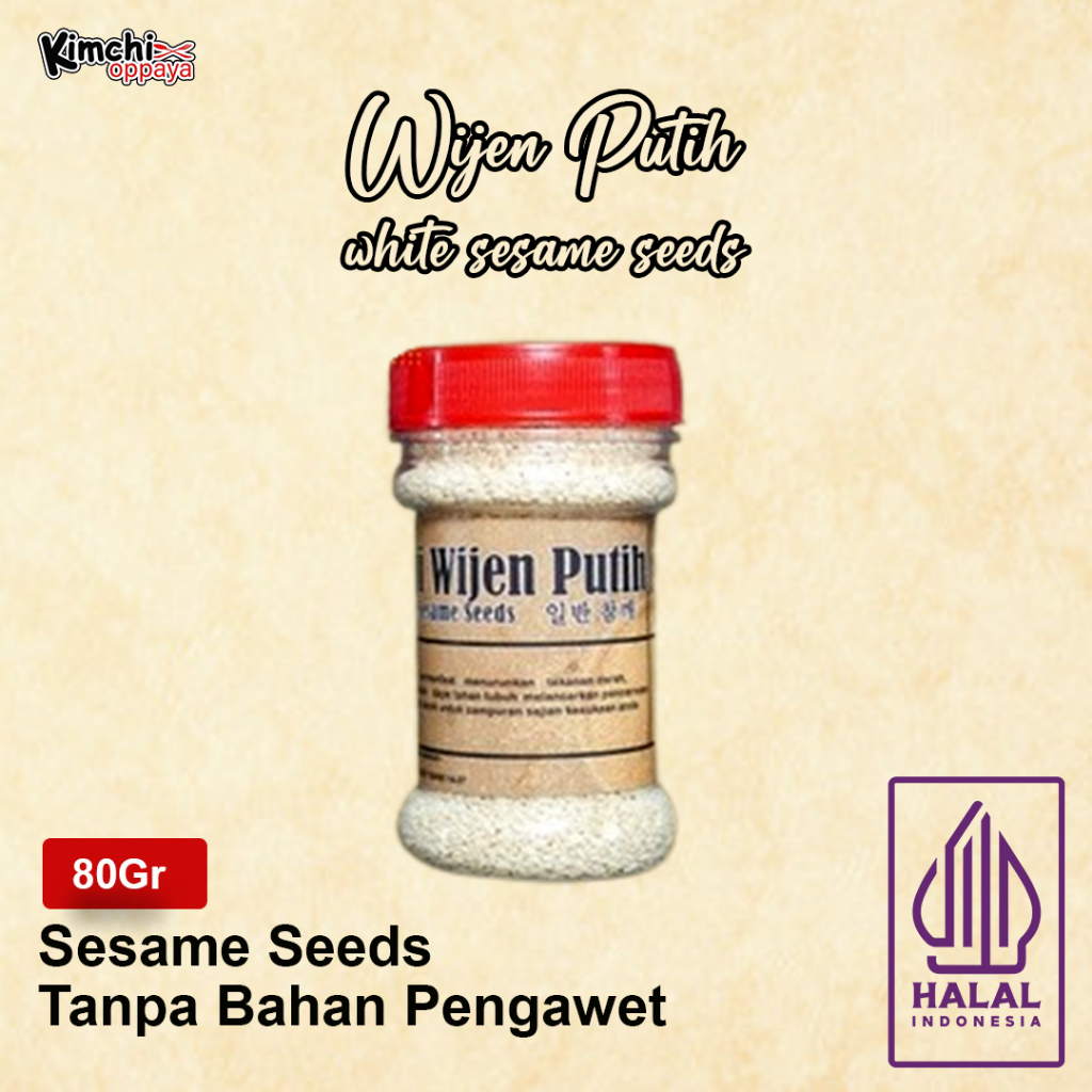 

Wijen Putih Korea 80 Gram / White Sesame Seeds Korea 80 Gram
