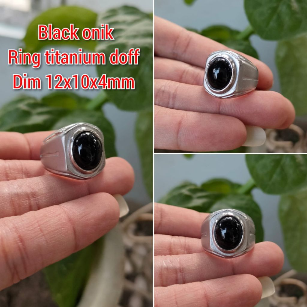 CINCIN PRIA BATU ONIK KECIL RING TITANIUM DOFF