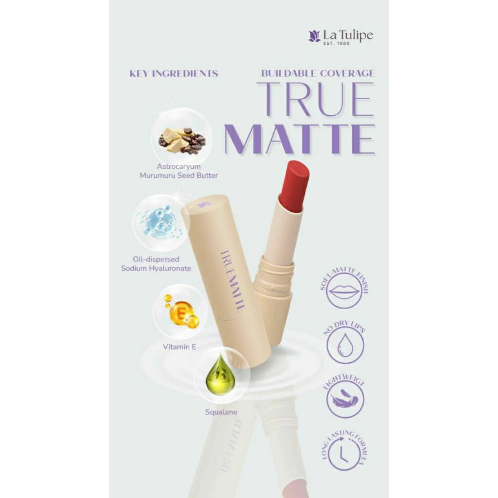 LA TULIPE TRUE MATTE LIPSTIK NEW