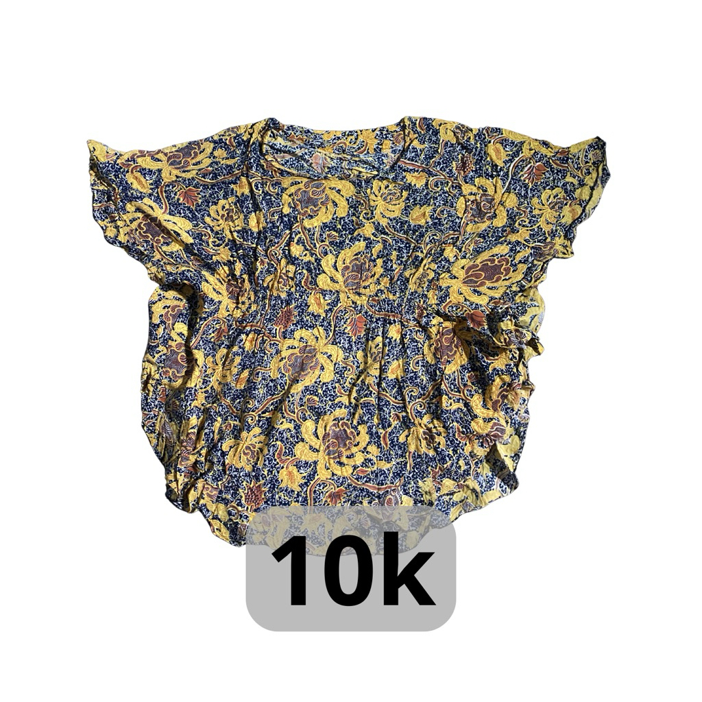 atasan batik lengan pendek wanita