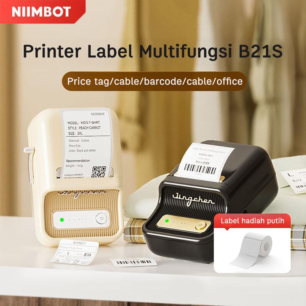 

NIIMBOT B21 Printer Label Foto/Logo, Tanpa Tinta, Koneksi Bluetooth Nirkabel