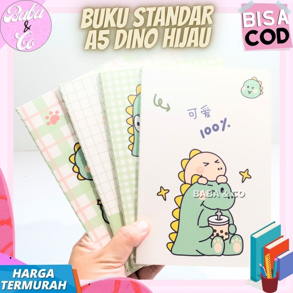 

BUKU TULIS A5 DINO HIJAU NOTEBOOK A5 GREEN DINO BUKU TULIS TANDAR A5 DINO HIJAU LUCU IMUT UNIK MURAH COD BUKU GARIS BUKU SEKOLAH A5 MOTIF DINO KARTUN