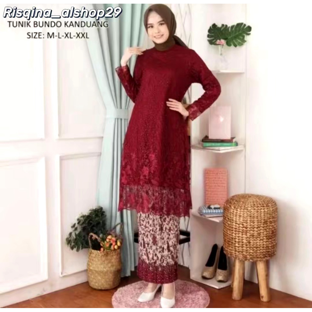 Kebaya Wanita Novie Terbaru / Kebaya Wisuda Premium / Baju Pesta Kekinian /Setelan Tunic Mewah Pesta
