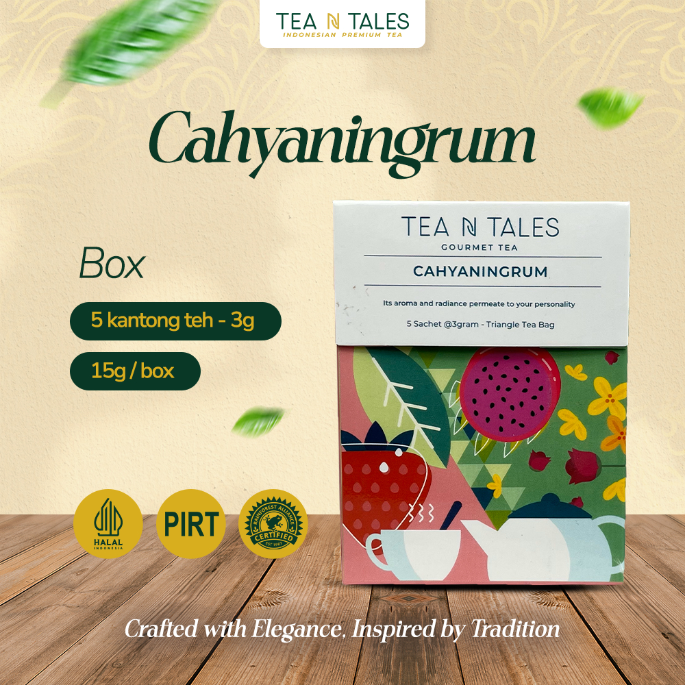 

TeaNTales Cahyaningrum White Tea - Premium Artisan Tea Rendah Kafein | 5 Triangle Tea Bags @3g