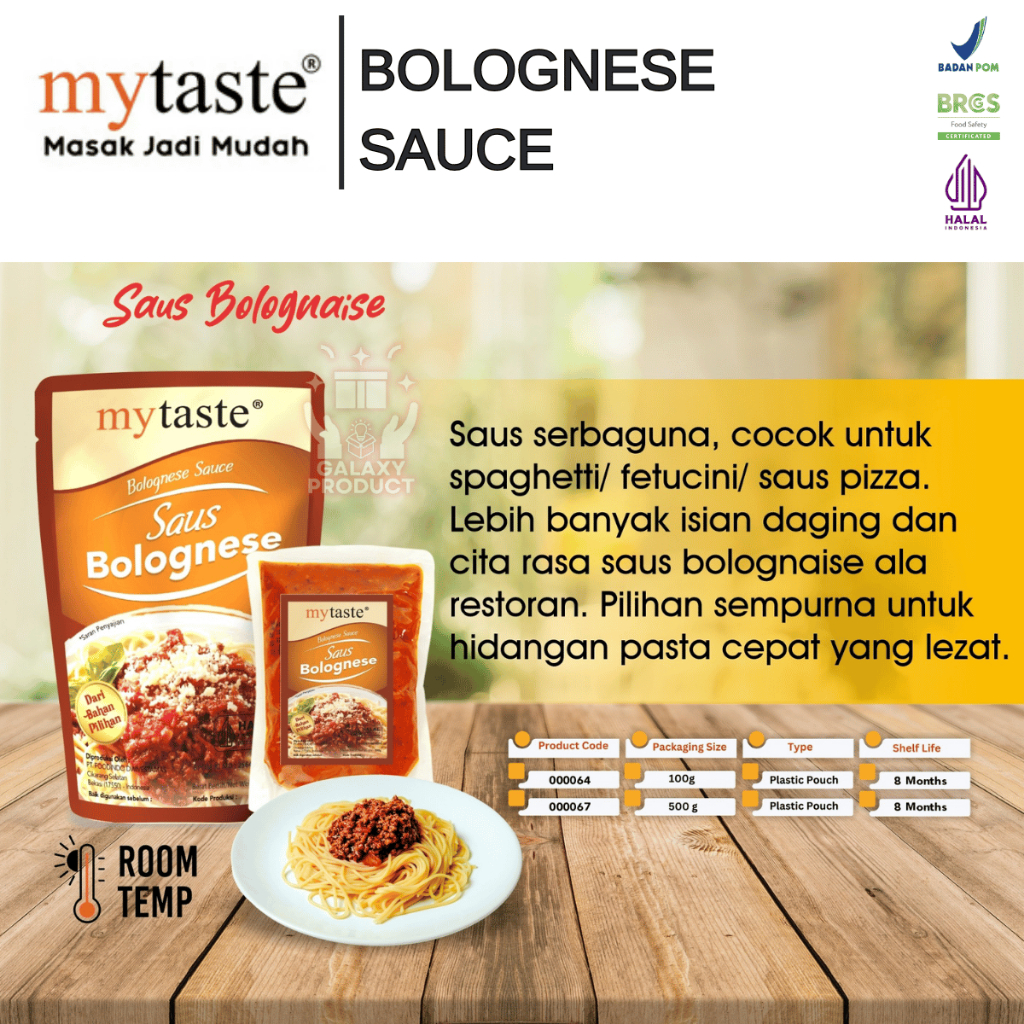 

MY TASTE BOLOGNESE SAUCE - OLESAN MAKANAN CEPAT SAJI