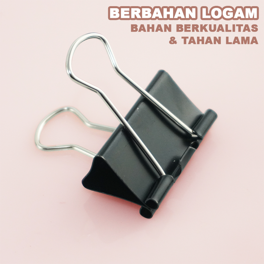 

Binder Klip Diamond – Penjepit Kertas Logam Kuat (19mm–51mm) – 1 Box Isi 12 pcsGJ-0708