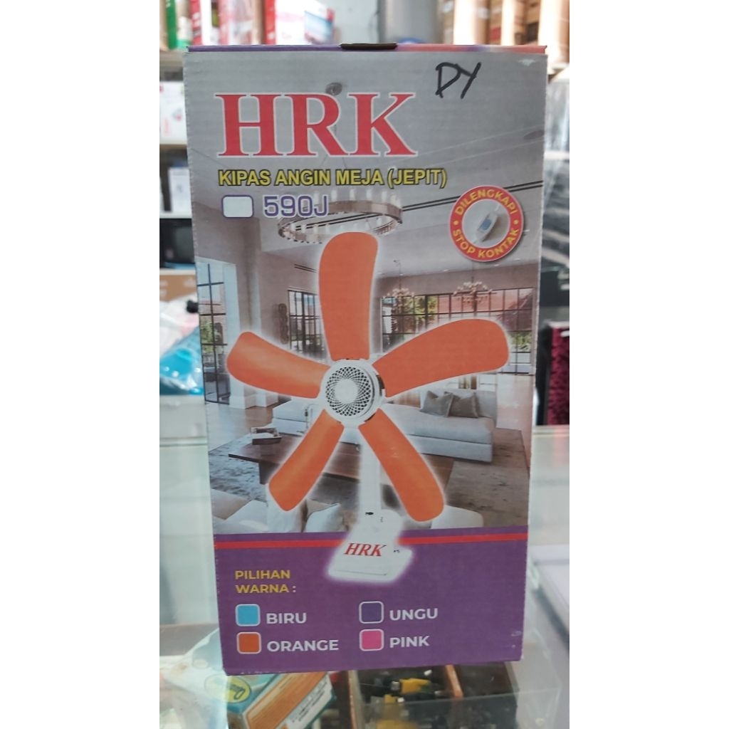 Kipas Angin Jepit HRK 580 J / Kipas Jepit / Kipas Angin Meja HRK 580J