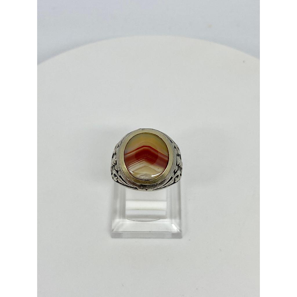 Cincin Batu Akik Natural Junder Pelangi Agate