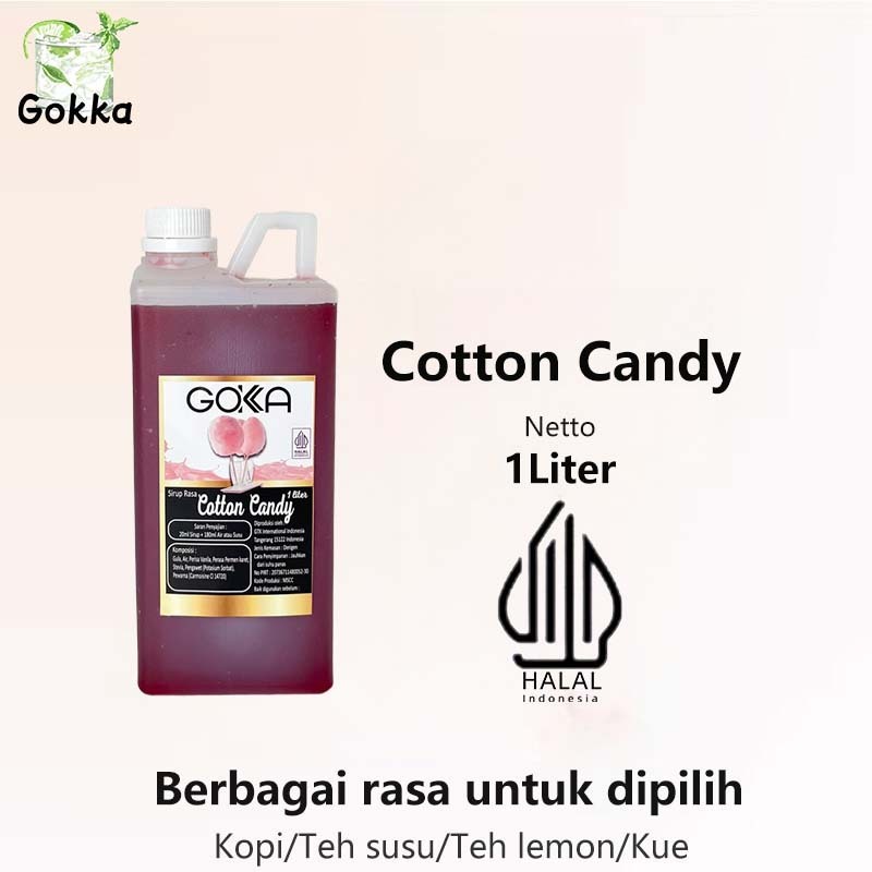 

Gokka Cotton Candy Syarup 1l - Sirup Cotton Candy Gokka - Halal