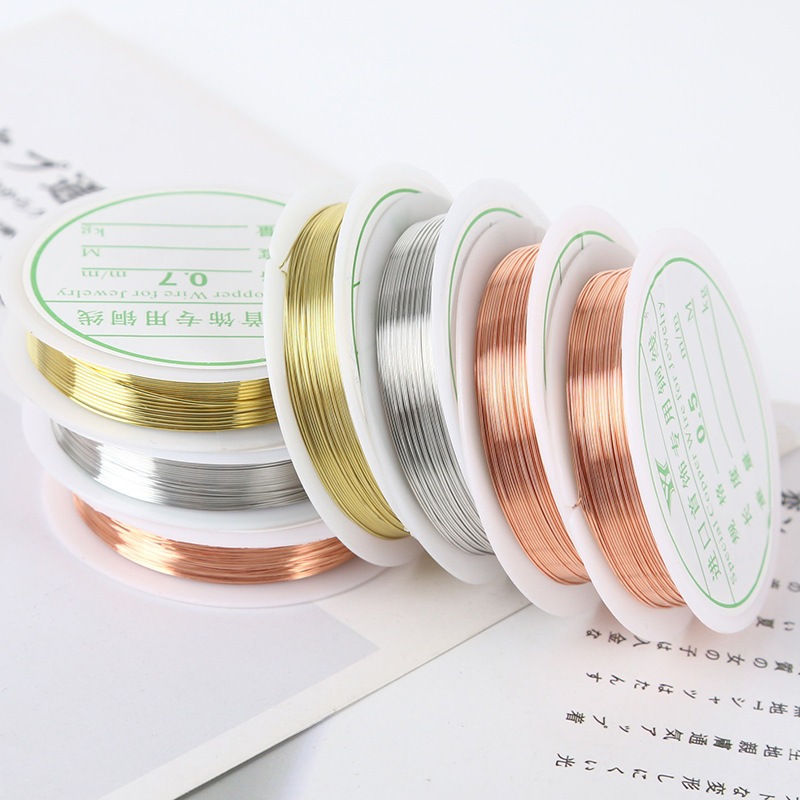 (1 Roll)Tali Kawat Tembaga Aksesoris 0.3/0.4/0.5/0.6/0.8/1.0mm