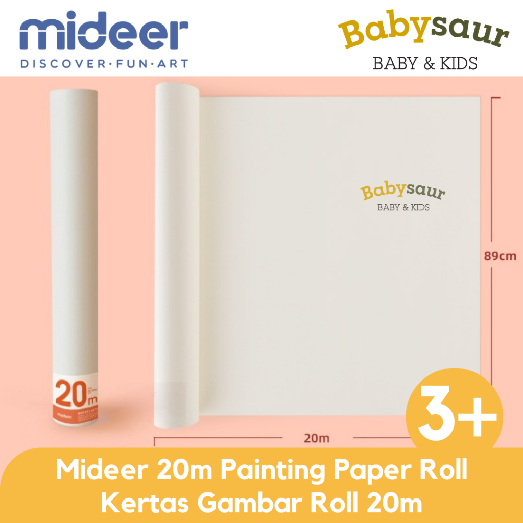 

Mideer 20m Painting Paper Roll Kertas Gambar Roll 20m Kertas Menggambar Mewarnai