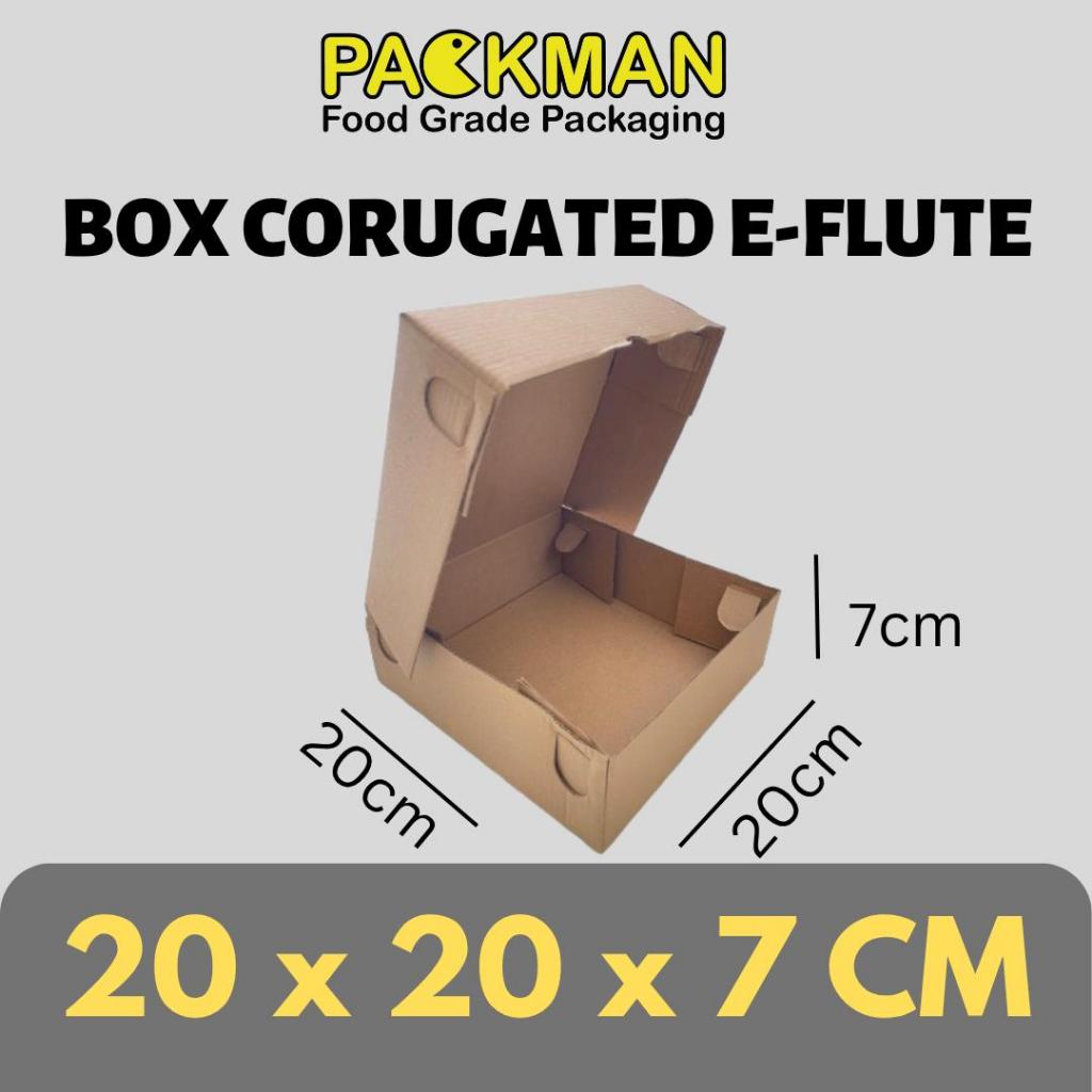 

(KOTAK KARDUS) 20x20x7 / BOX KARTON CORUGATED DIE CUT E-FLUTE / AKSESORIS / KADO / ONLINE