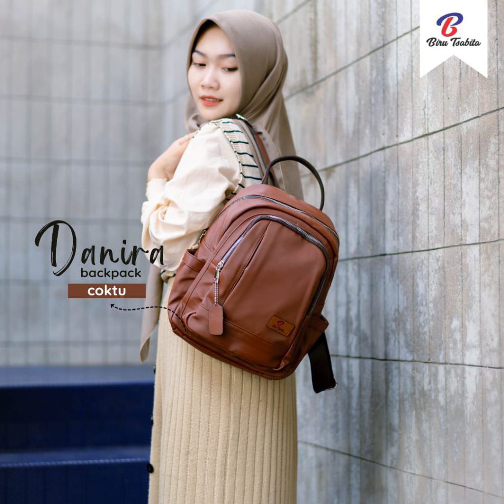 BIRU TSABITA DANIRA BACKPACK RANSEL WANITA TAS GENDONG TAS WANITA