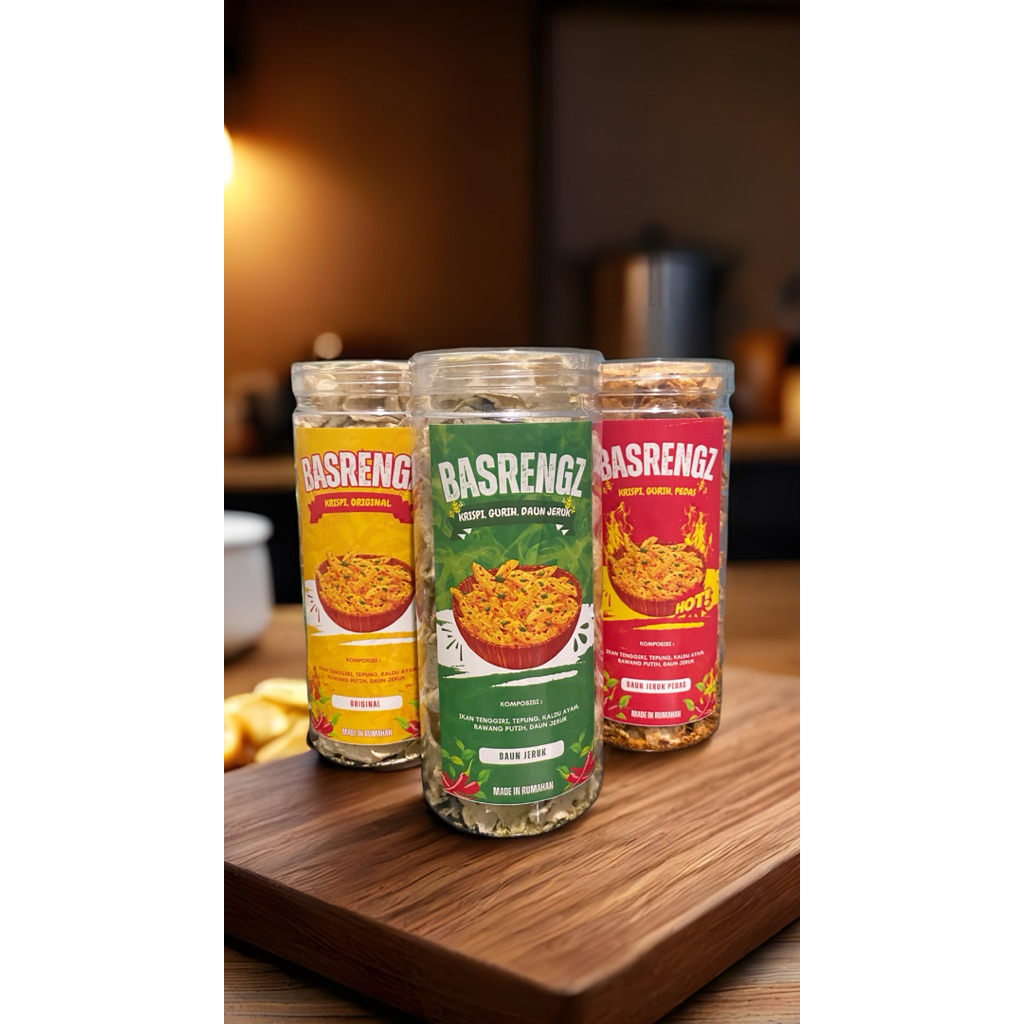 

Basreng Pedas daun jeruk krispi