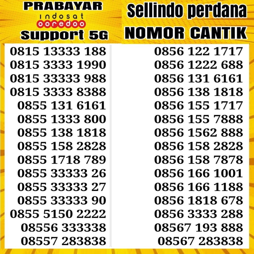 nomor cantik indosat im3 cantik