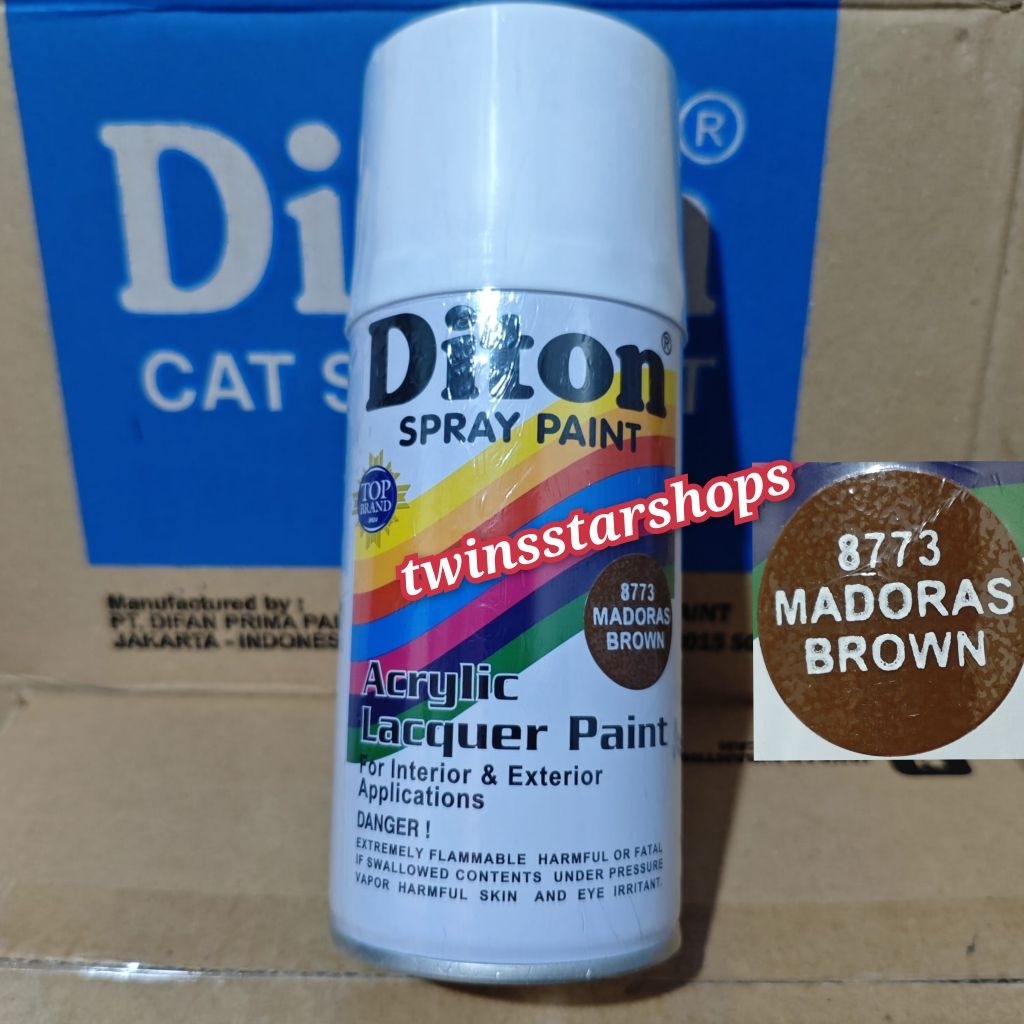 Pilok Pilox Pylox Cat Diton Madoras Brown 8773 Coklat Tua Glossy Mengkilap Spray Paint 300cc