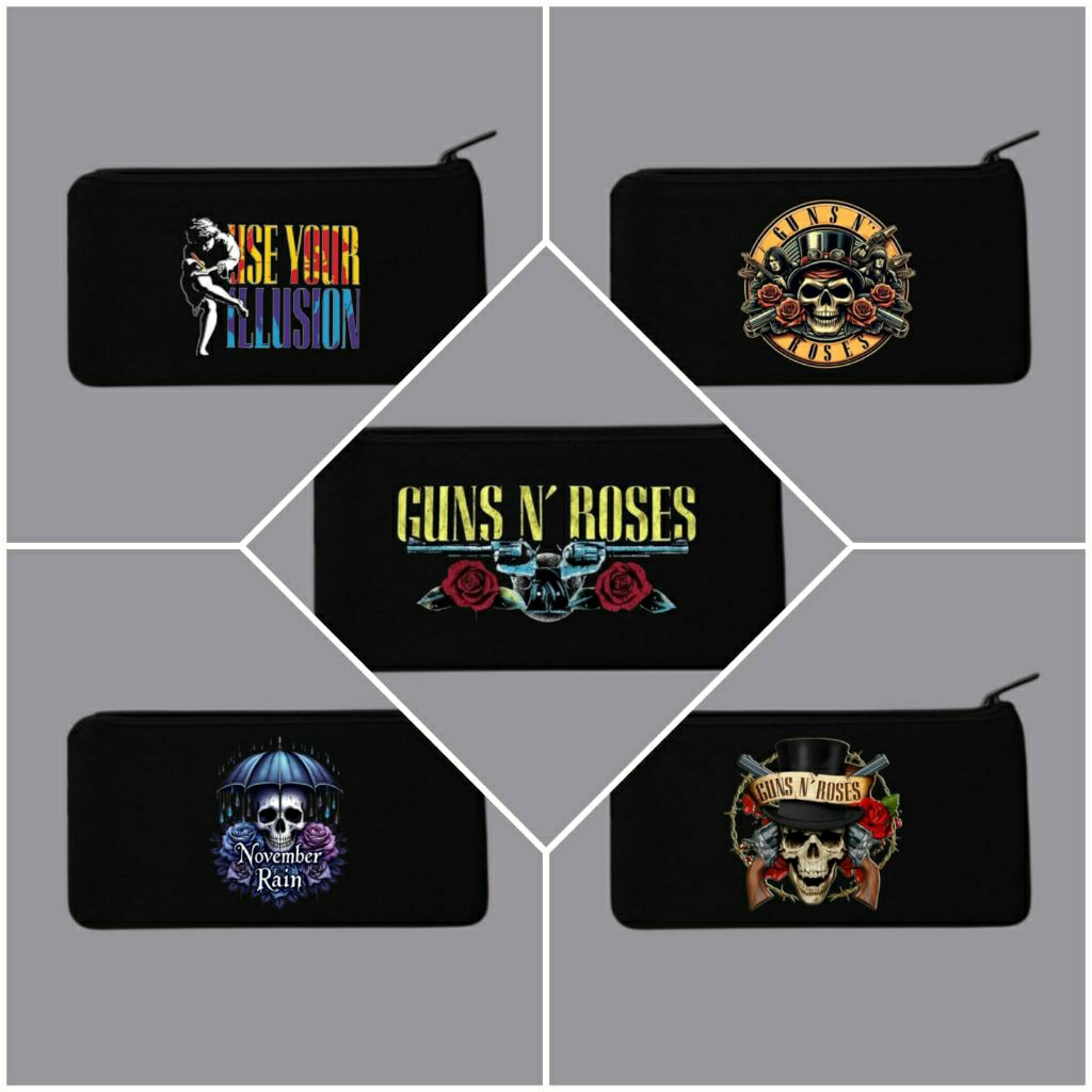 

Tempat pensil grup guns n roses/Tepak kanvas premium/Tempat alat tulis/Tempat kosmetik/Tempah hp/Tempat dokumen kartu/Pouch