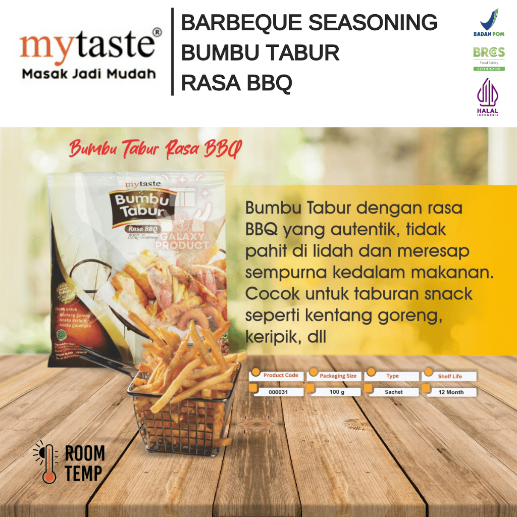 

MY TASTE BARBEQUE SEASONING - BUMBU TABUR RASA BBQ