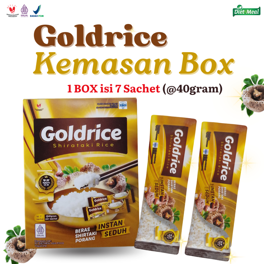 

Goldrice Beras Porang Seduh Kemasan Dus Box Isi 7 Sachet