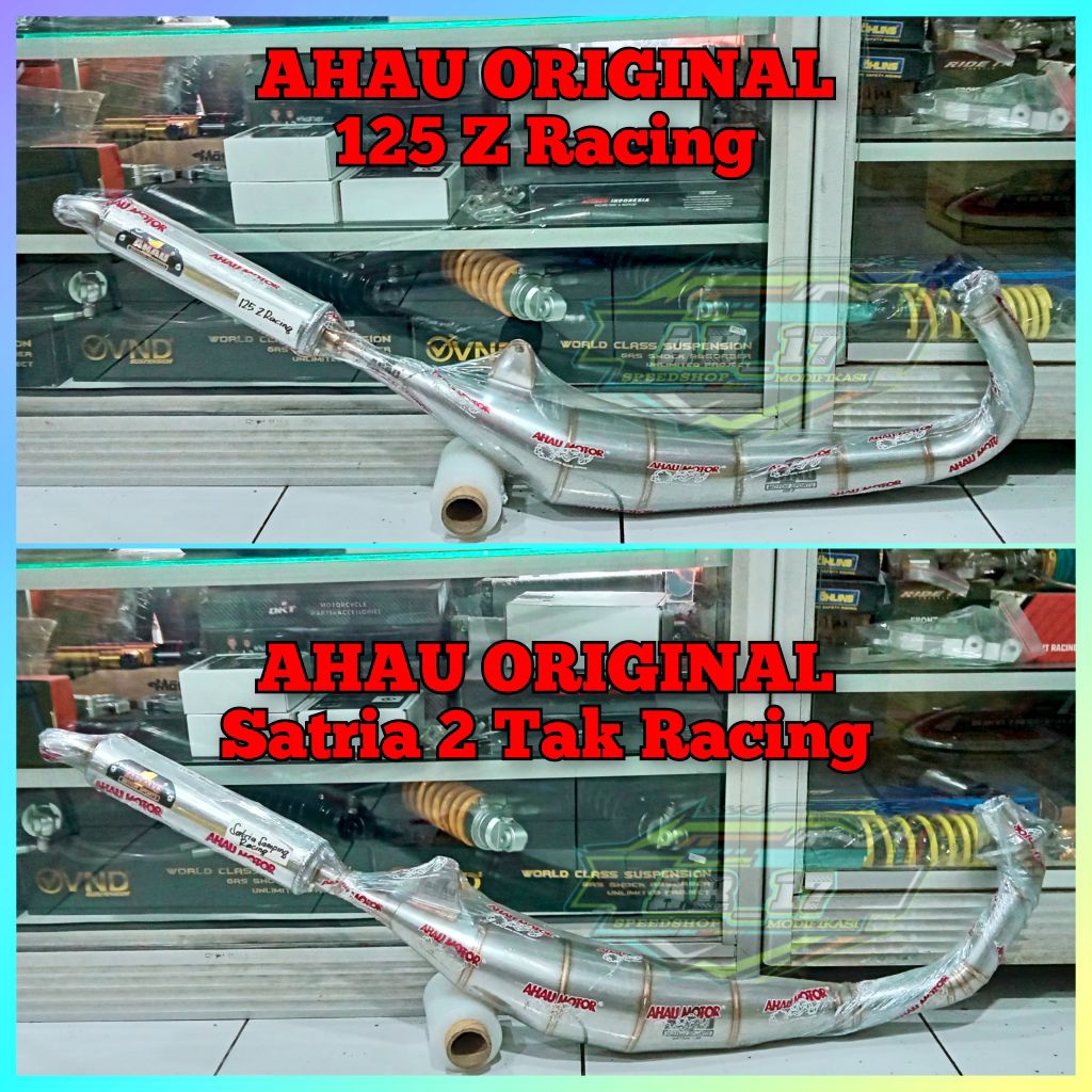 Knalpot AHAU Ahau 1 AHAU ONE Satria 2 Tak Hiu Lumba Samping Standar Racing Stainlis Original Ahau On