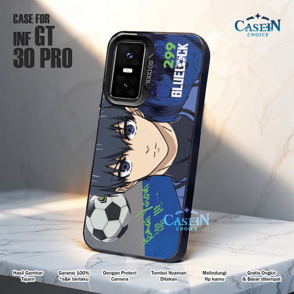 Case Infinix GT 30 Pro Casing INFINIX Premium Matte Hard Casing - Case IMD - Case Hologram Motif BLU
