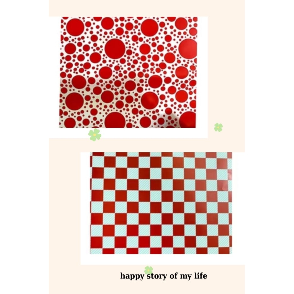 

KERTAS KADO GLOSSY POLKADOT KOTAK MERAH PUTIH