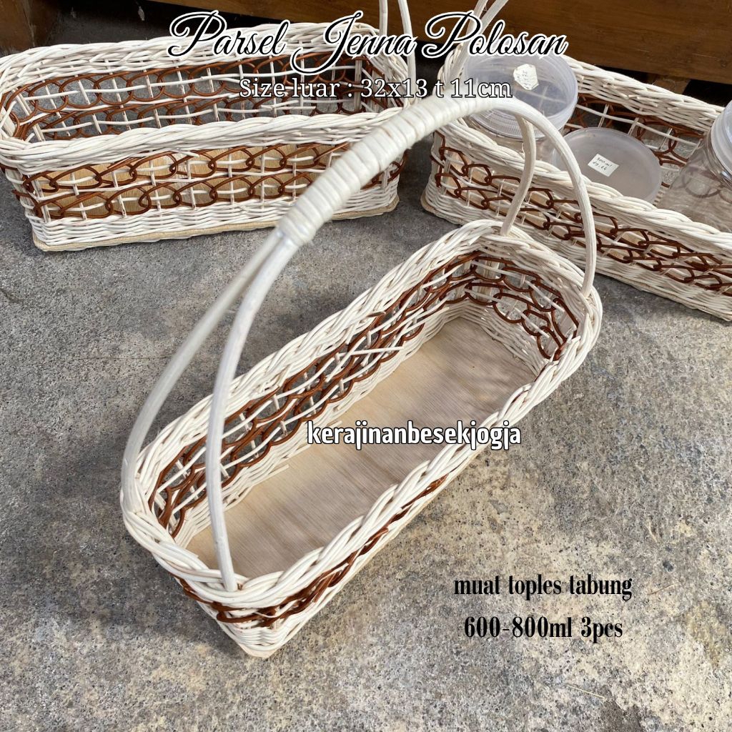 

PARSEL JENNA 32x13 T 10CM | muat toples tabung 3pcs | hampers kue kering bingkisan kue kering hantaram parsel