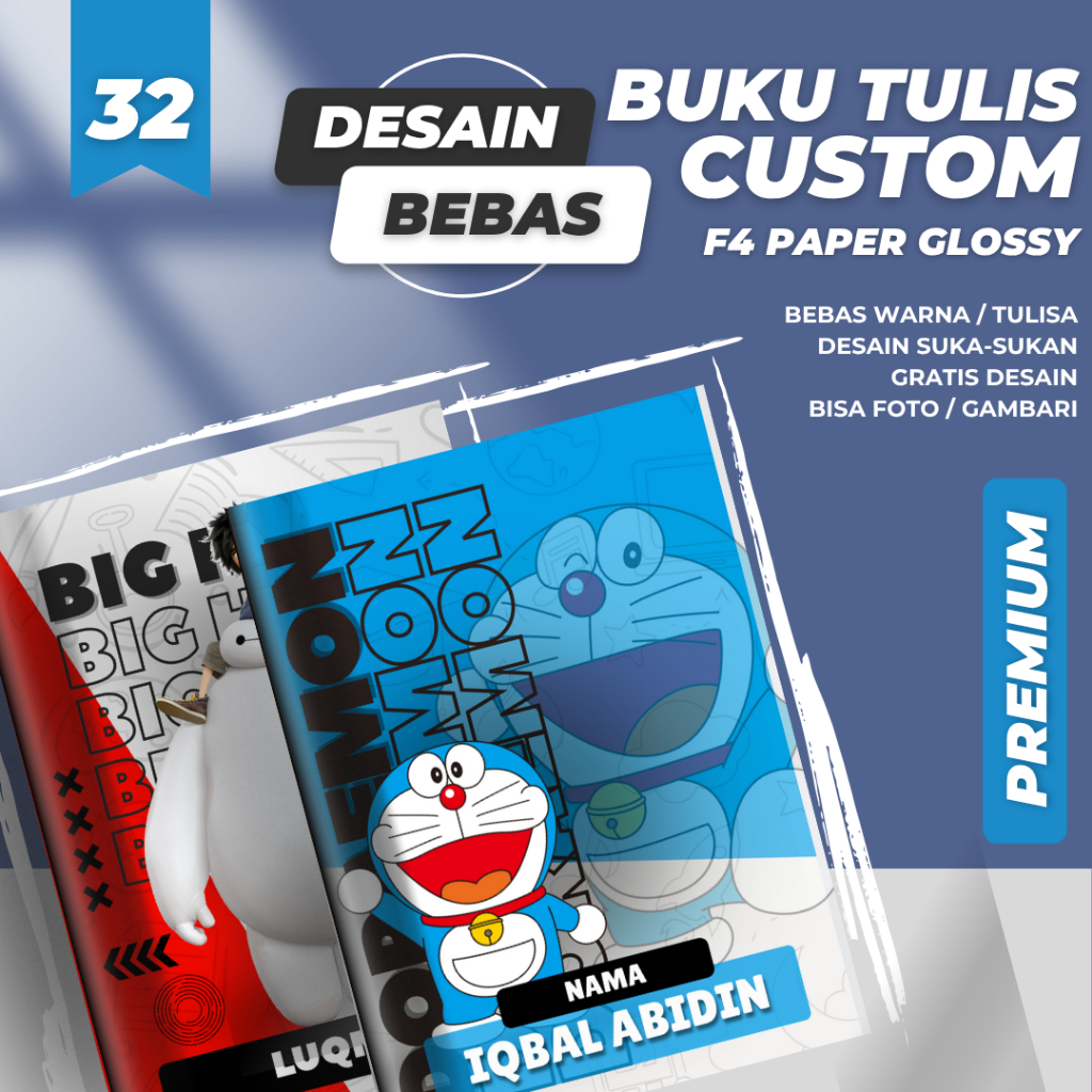 

Buku Tulis Custom ROBOT Free Desain Bisa Pakai Gambar atau foto 38 Hal Tema Robot