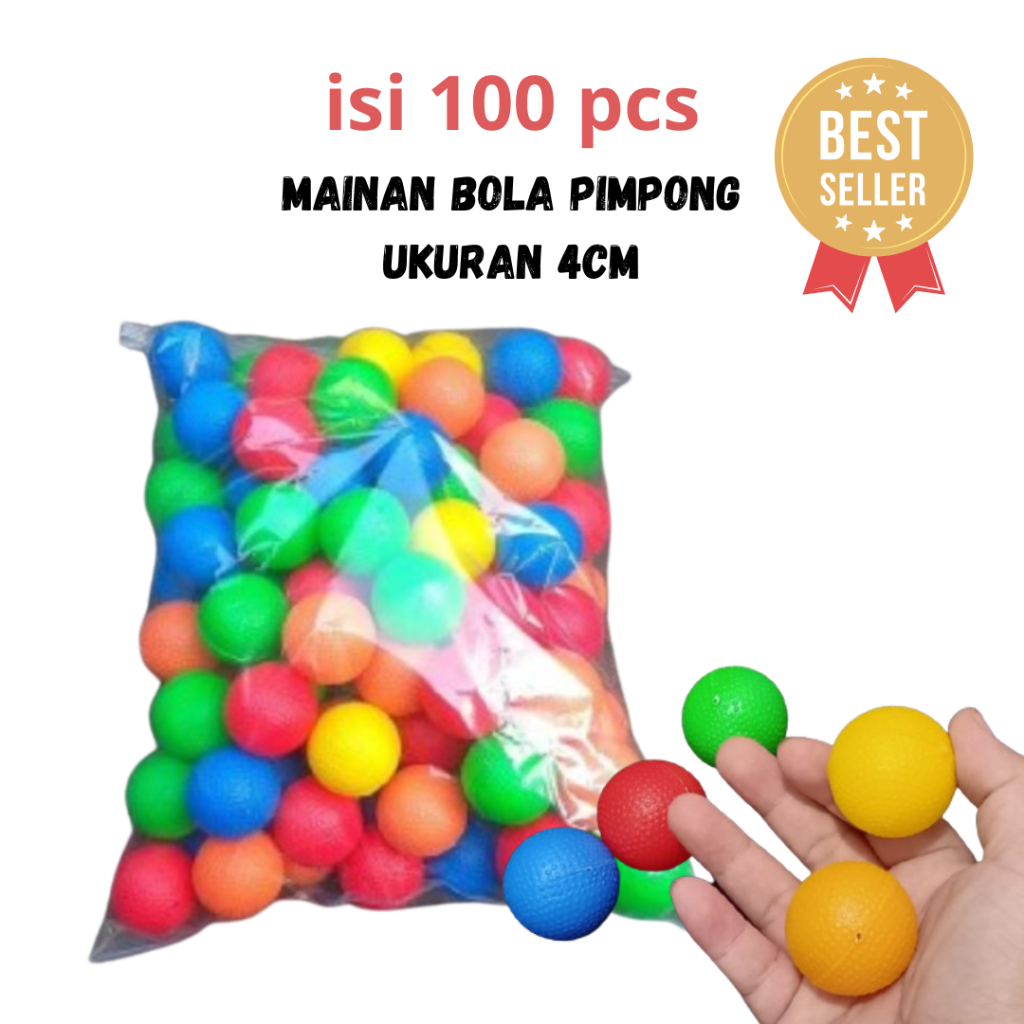 [ ISI 100pcs] BOLA PINGPONG PLASTIK / MAINAN KEKINIAN