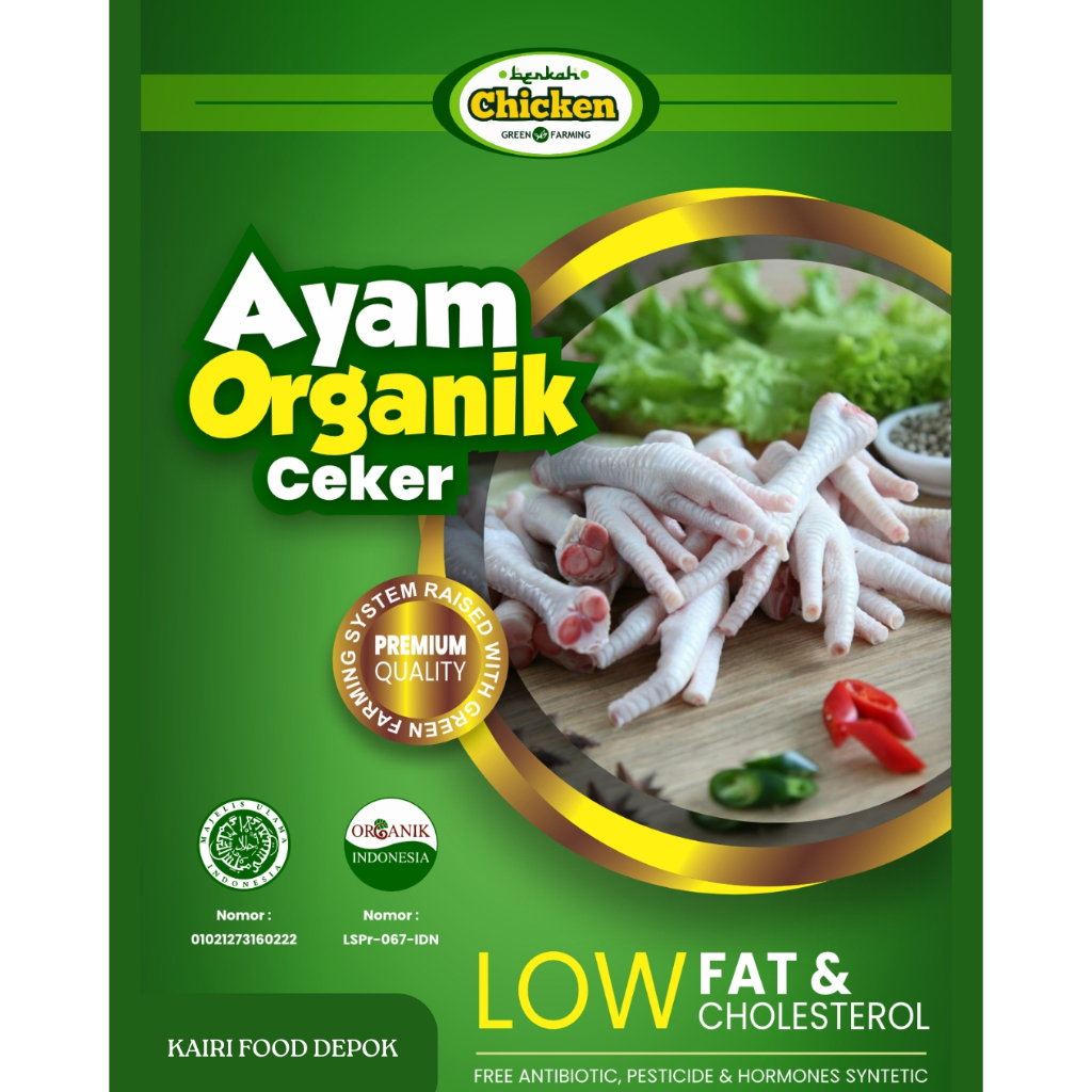 

Berkah Chicken | Ayam Organik Ceker 1 Kg - Frozen Food Sehat dan Praktis