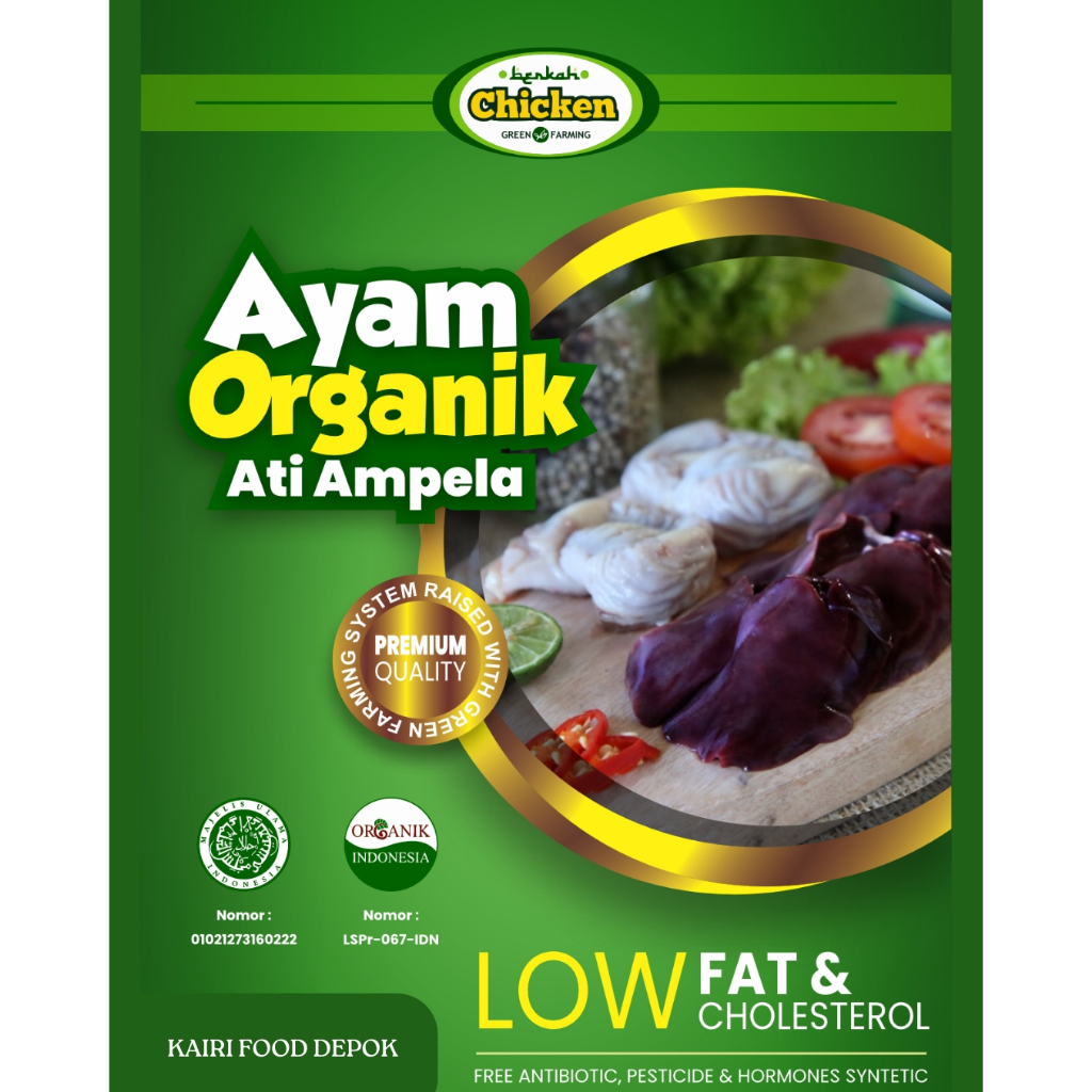 

Berkah Chicken | Ayam Organik ATI AMPELA 1 Kg - Frozen Food Sehat dan Praktis