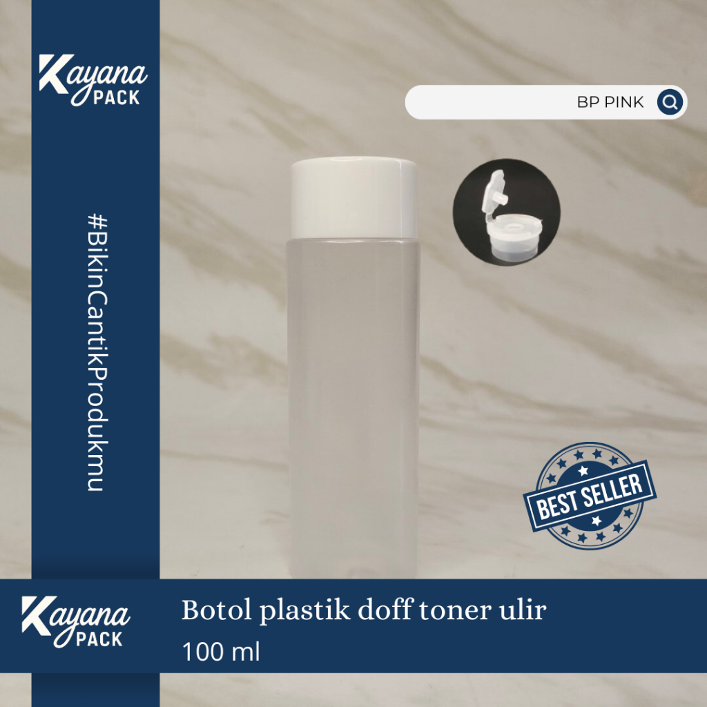 Botol Toner 100ml Dof Plastik Tutup Ulir Putih / Pink / Botol dof plastik 100 ml / botol dof toner p