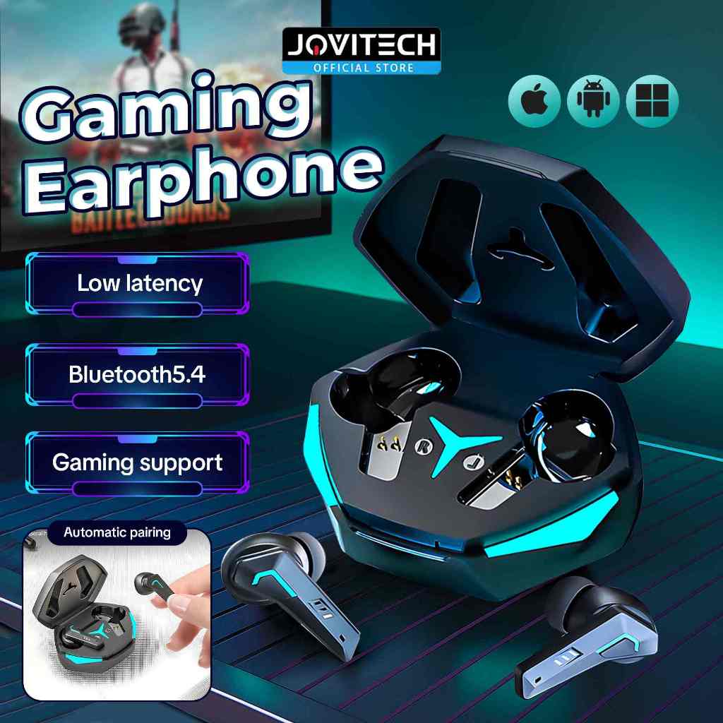 Jovitech GM03 TWS Pro True Wireless Gaming Bluetooth Earphone V5.5 TWS Bluetooth Full Bass No Delay 