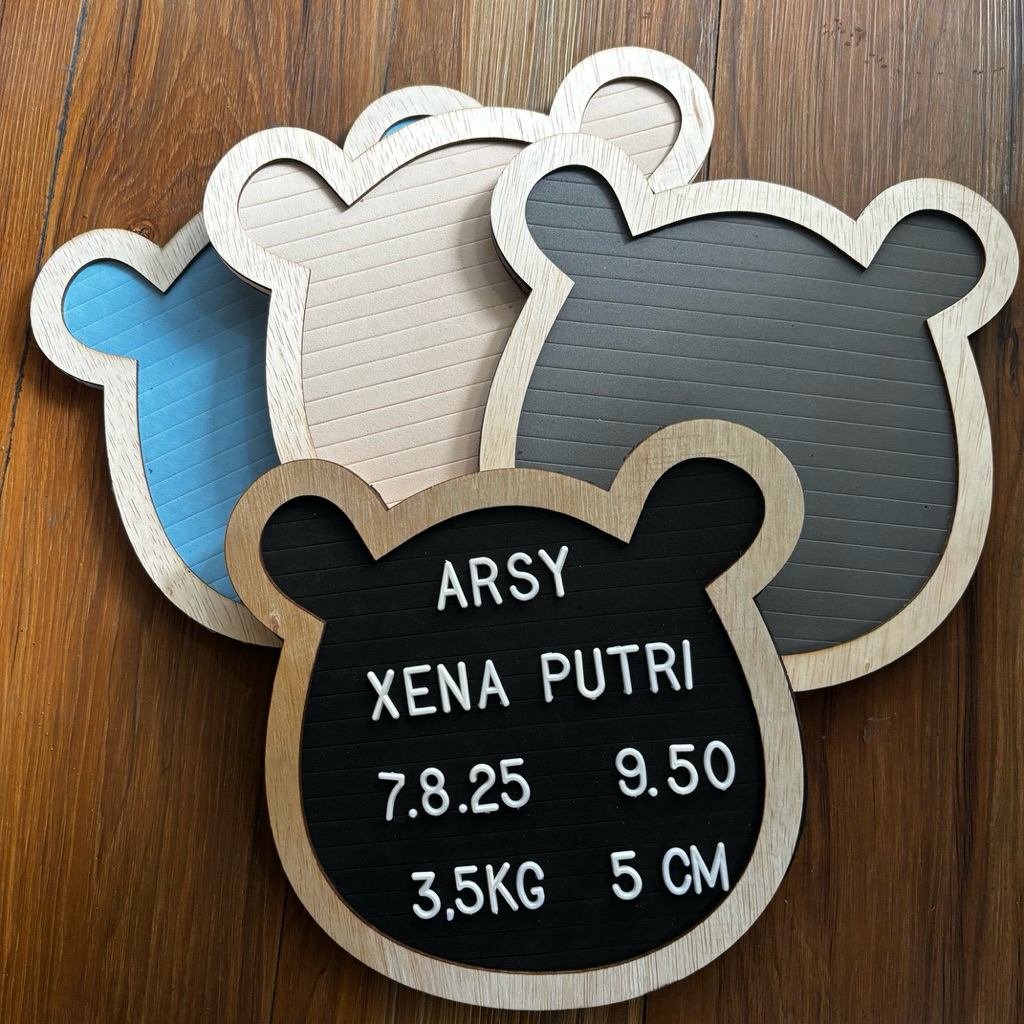 

FURNIBY | Letter Board papan nama bayi Beruang Teddy Kualitas terbaik dan termurah
