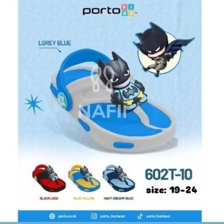 SEPATU SANDAL JAPIT ANAK BATMAN PORTO SIZE 19-24