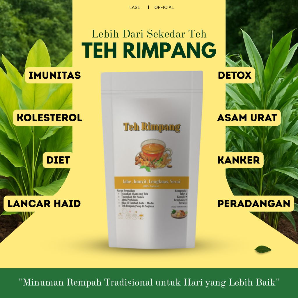 

Teh Rimpang JSR Dr ZAIDUL AKBAR - PROMIL - Kolesterol - Diet - Peradangan Sendi - Asam Urat - Pelancar Haid - Detox - Kanker - Penambah imun -Jahe , Kunyit , Sereh , Lengkuas