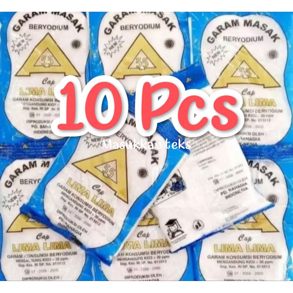 

[10pcs] Garam Masak // Garam Dapur // Garam Konsumsi // Garam Halus Beryodium 100gr