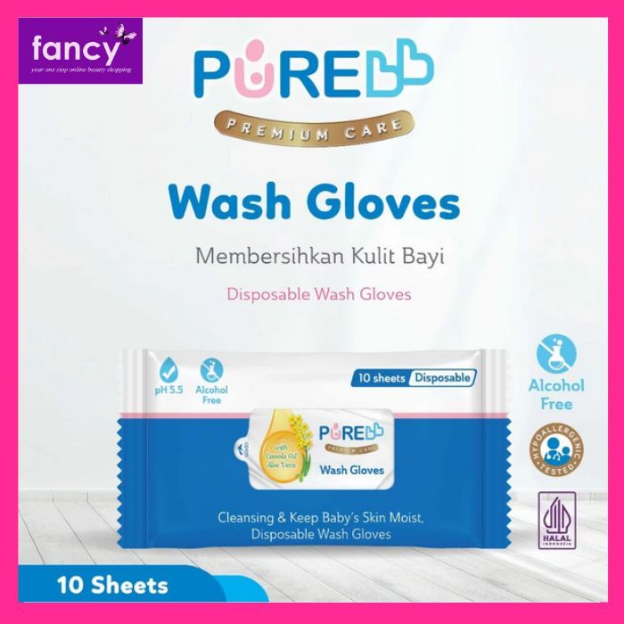 PUREBB WASH GLOVES 10 sheets | 5 sheets Disposable Washlap