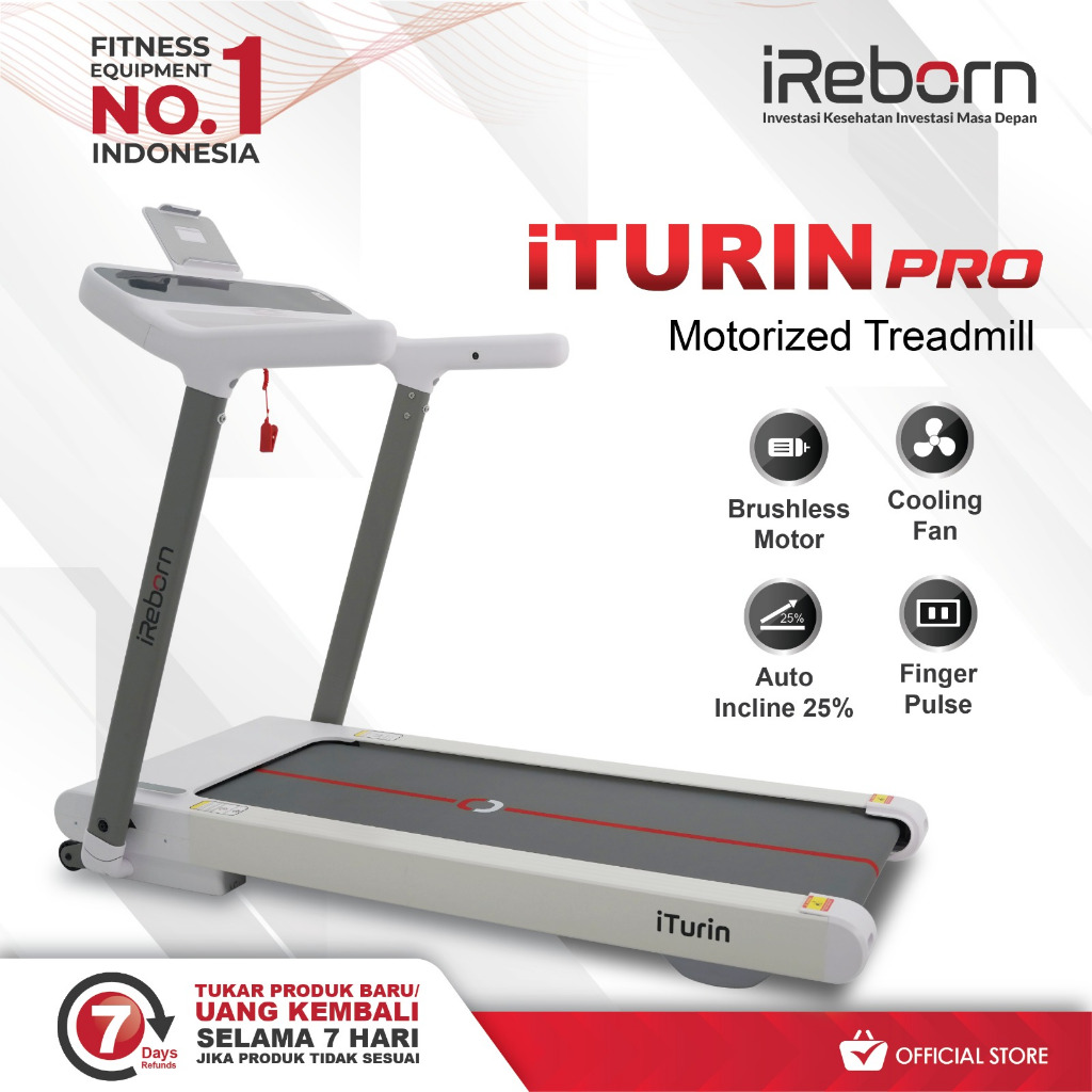 Alat Fitness Treadmill iReborn I Turin Pro (SURABAYA)