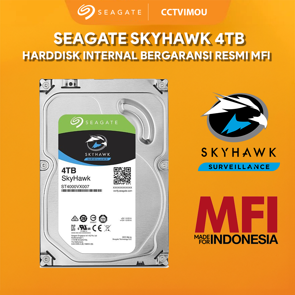 SEAGATE SKYHAWK 4TB SEAGATE HARDDISK INTERNAL 4TB BERGARANSI RESMI MFI