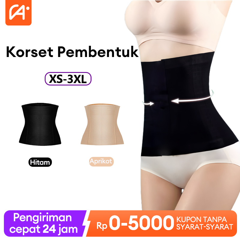 Korset Pembentuk Tubuh Pelangsing Belt Pinggang dengan Bahan Karet Latex untuk Wanita 2 Tulang Stage