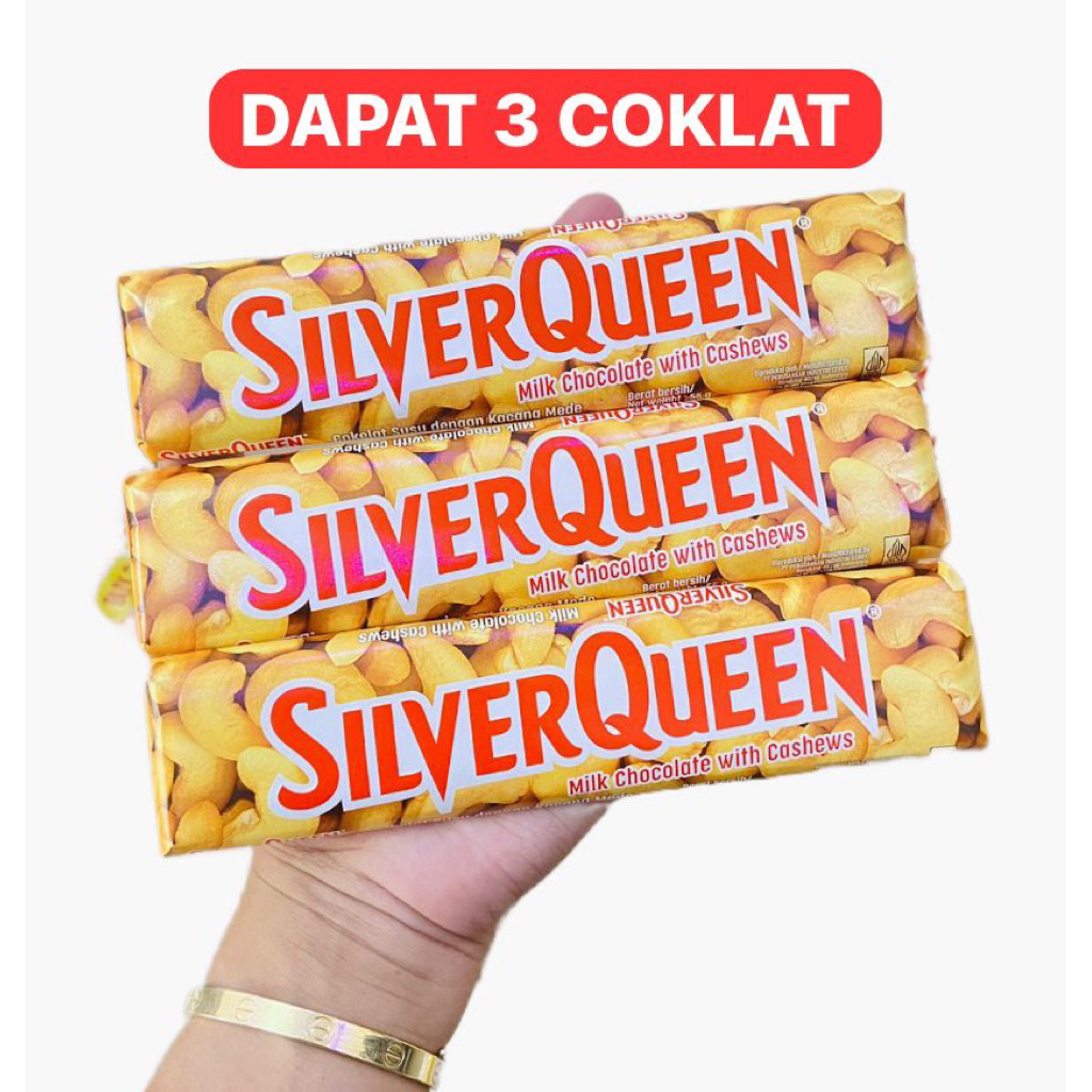 

DAPAT 3 PCS COKLAT SILVERQUEEN CHESEW MILK CHOCOLATE 55gr