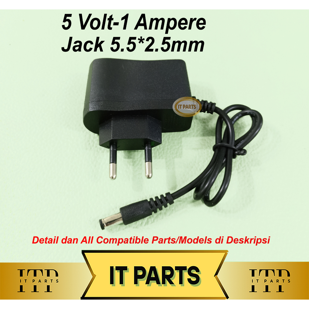 Adaptor 5V 1A  Modem Router CCTV Adaptor 5 Volt 1 Ampere 5.5x2.5