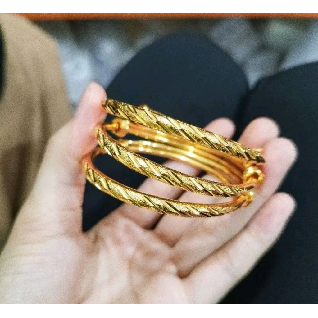 Gelang Bangle Tambang Lapis Emas24K
