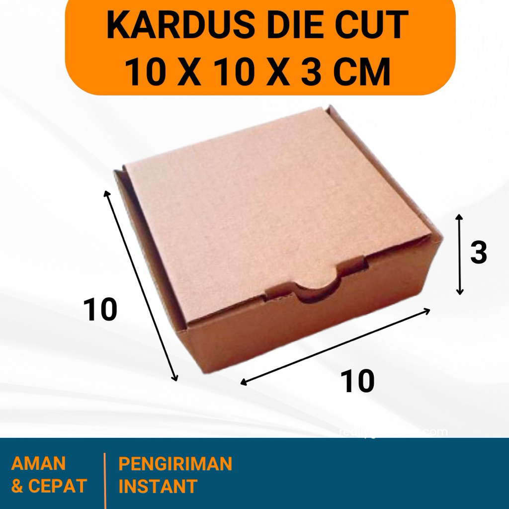 

KARDUS 10x10x3 cm / BOX KARTON CORUGATED DIE CUT E-FLUTE